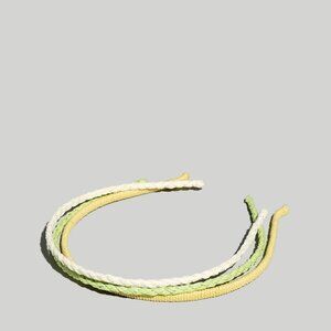 Madewell Three-Pack Skinny Headbands in Cream Yellow & Green Minimalist Classic